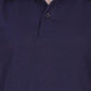 Ketex Navy Blue Cotton Blend Polo Neck Tshirt