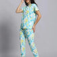Women's Casual Tie Dye Print Night Suit
