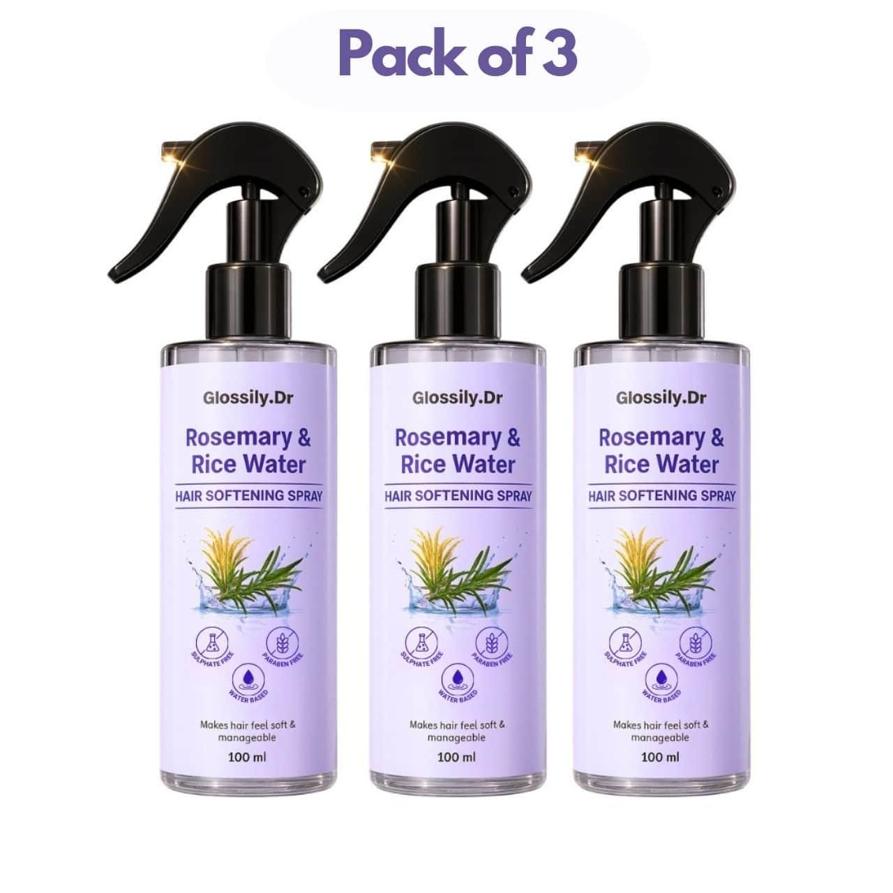 Rosemary & Rice Water 100 ml each Pack of 3