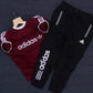 Adidas summer tracksuit (Maroon & Black)